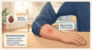 reconnaître piqûre punaise lit allergie